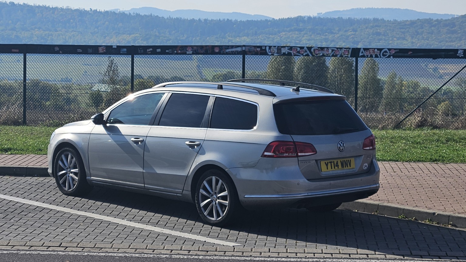 Konstantin’s silver Volkswagen Passat estate car